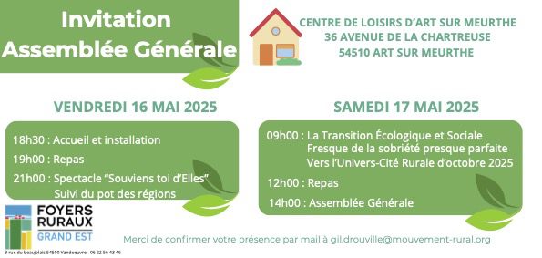 Assemblée Générale | 16 et 17 mai 2025